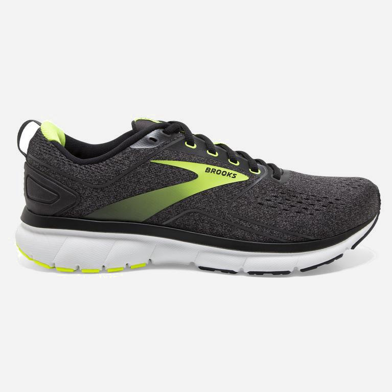 Brooks Transmit 3 NZ - Men's Road Running Shoes - Black/GreenYellow/Blackened Pearl/Nightlife (37219